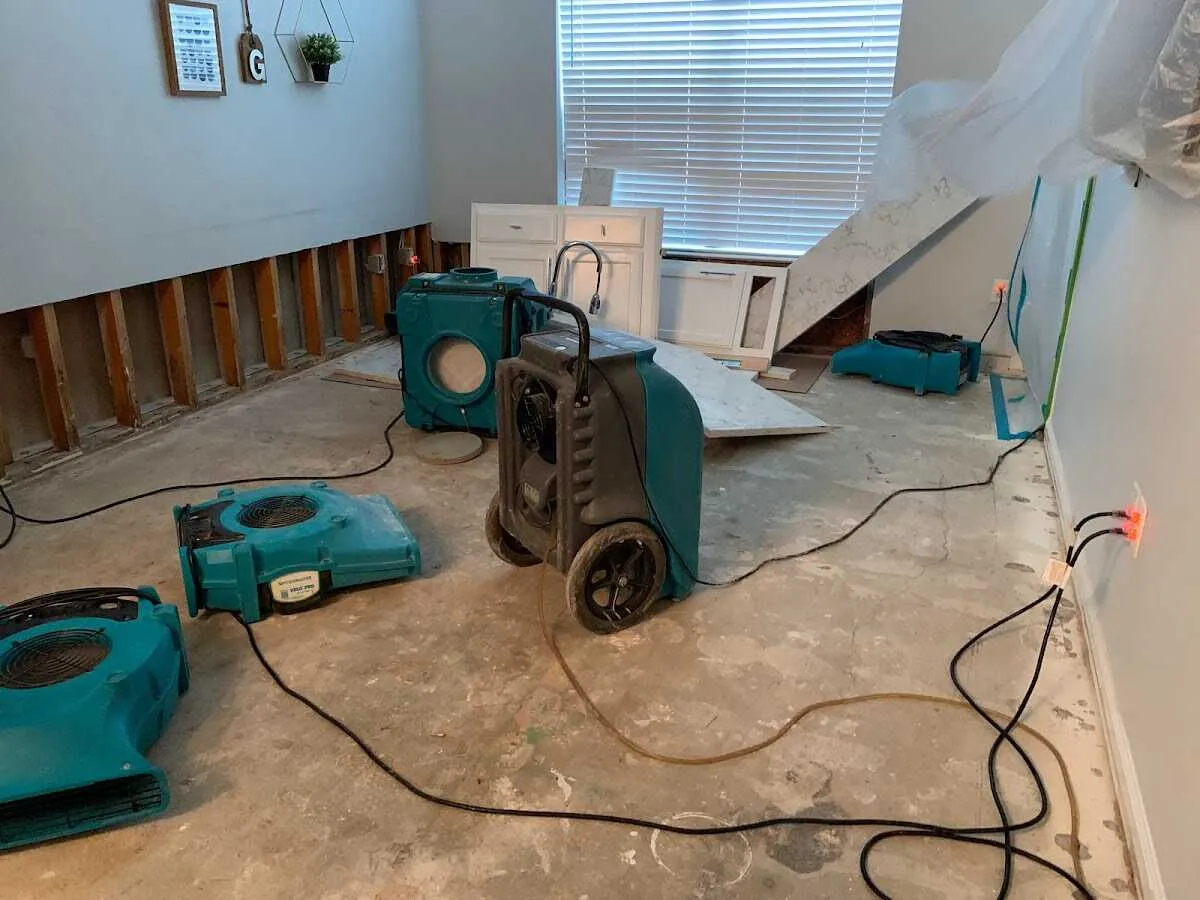 Dehumidifier in flood-cut room for Water Extraction & Removal in Rosedale